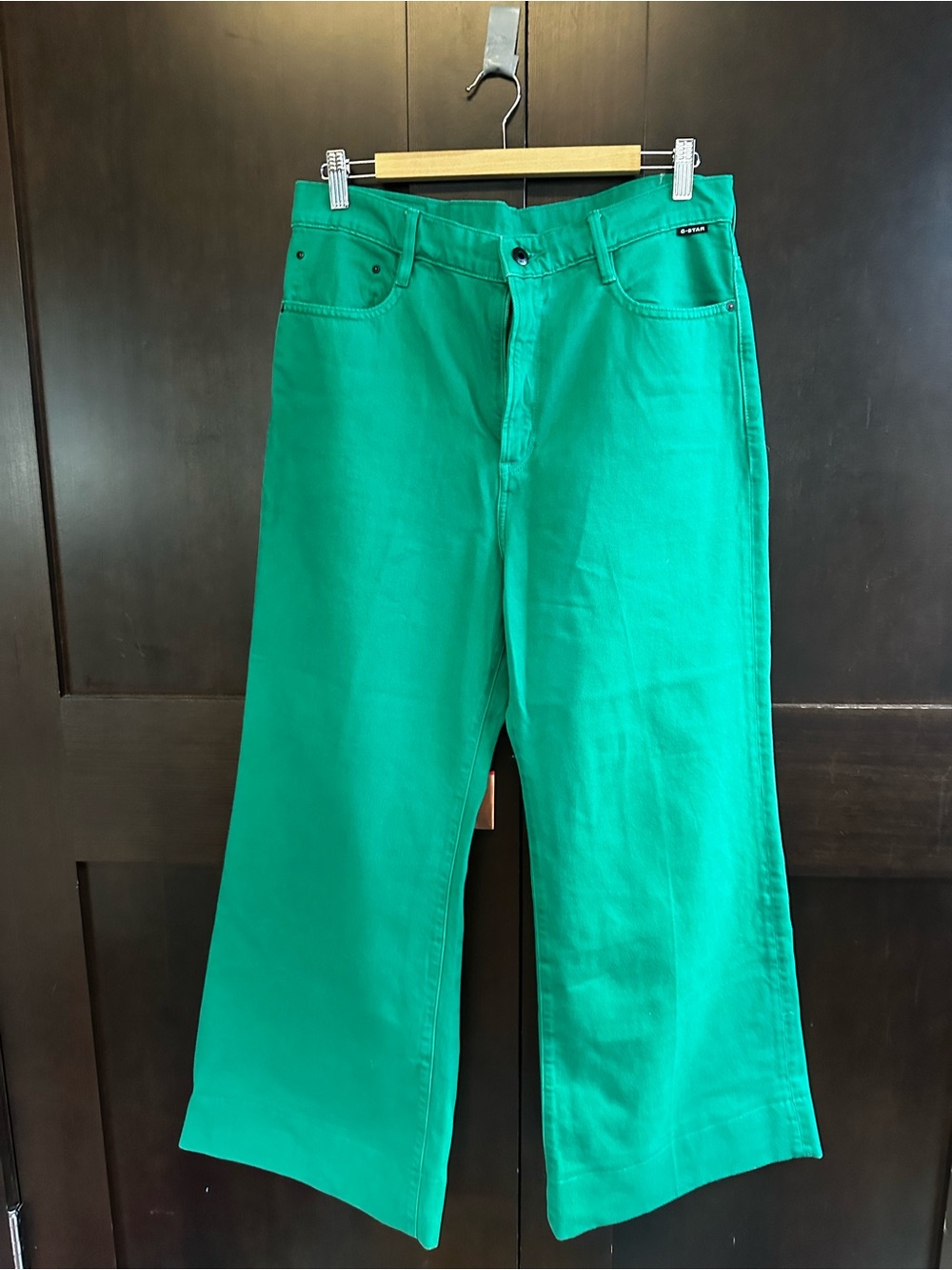 G-Star Womens wide leg jeans in Teal Green